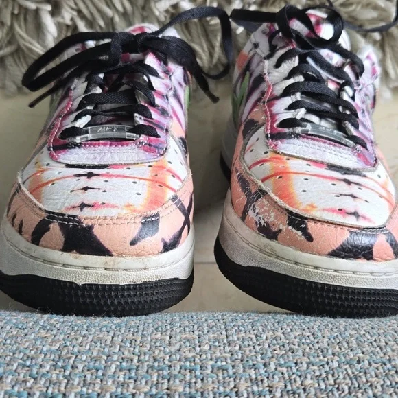 Nike Air Force 1 'Black Tie Dye woman size 6 - Picture 5 of 10